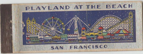 Matchbook Cover - Playland at the Beach San Francisco CA Amusement Park