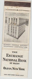 Matchbook Cover - Exchange Bank of Olean NY