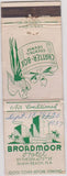 Matchbook Cover - Broadmoor Hotel Miami Beach FL WRITING