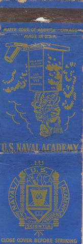 Matchbook Cover - US Naval Academy Tecumseh Annapolis MD WEAR