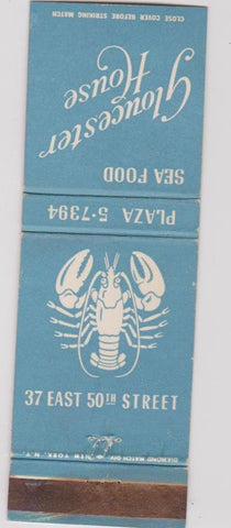 Matchbook Cover - Gloucester House New York City Lobster
