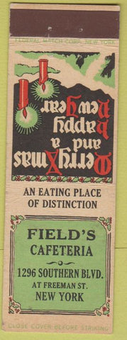 Matchbook Cover - Field's Cafeteria New York City Federal LONG