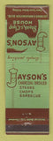 Matchbook Cover - Jayson's Steak House Cleveland? WEAR
