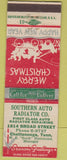 Matchbook Cover - Sourthern Auto Radiator Chattanooga TN Christmas