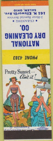 Matchbook Cover - National Dry Cleaning Salem OH hillbilly