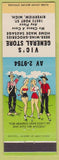 Matchbook Cover - Vic's General Store Riverview MI hillbilly