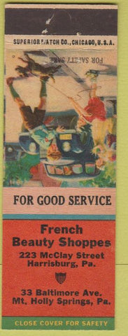 Matchbook Cover - French Beauty Shoppe Salon Mount Holly Springs PA