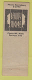Matchbook Cover - French Beauty Shoppe Salon Mount Holly Springs PA