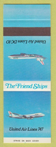 Matchbook Cover - United Air Lines DC 10 Friend Ships airline planes