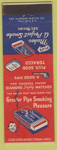 Matchbook Cover - Diamond Safety Matches for pipes Matchbox