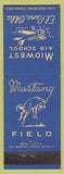 Matchbook Cover - Midwest Air School El Reno OK Mustang Field