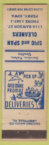 Matchbook Cover - Spic and Span Cleaners Perry IA
