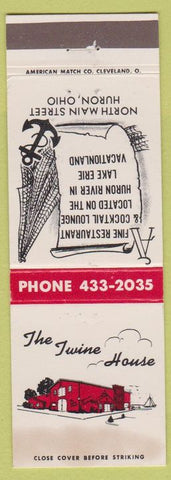 Matchbook Cover - The Twine House Restaurant Huron OH