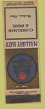 Matchbook Cover - Mallory Hats Gunkelman Indoe Medina OH DQ