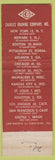Matchbook Cover - Bruning 1947 New York Newark Detroit Seattle