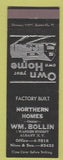 Matchbook Cover - WM Bollin Homes Albany NY