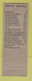 Matchbook Cover - The Elms Hotel Fontenelle Omaha NE Excelsior Springs MO