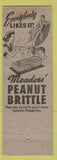 Matchbook Cover - Meadors Peanut Brittle girlie