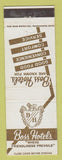 Matchbook Cover - Boss Hotels IA IL KS