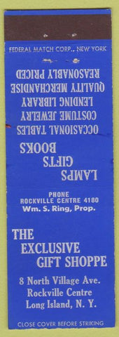 Matchbook Cover - The Exclusive Gift Shop Rockville Centre LI NY