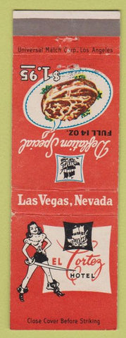 Matchbook Cover - El Cortez Hotel Las Vegas NV girlie casino