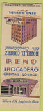 Matchbook Cover - Trocadero Cocktail Lounge Hotel El Cortez Reno casino BOBTAIL