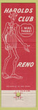 Matchbook Cover - Harolds Club Reno NV casino