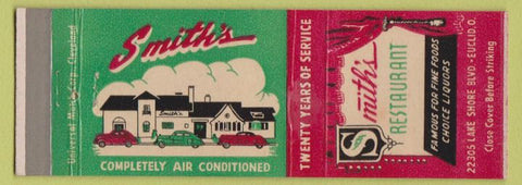 Matchbook Cover - Smith's Restaurant Euclid OH