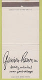 Matchbook Cover - Garrison Ramon Inc Beauty New York Chicago IL 30 Strike salon
