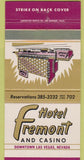 Matchbook Cover - Hotel Fremont Las Vegas NV 30 Strike casion