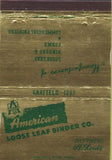 Matchbook Cover - American Loose Leaf Binder St Louis MO 40 Strike