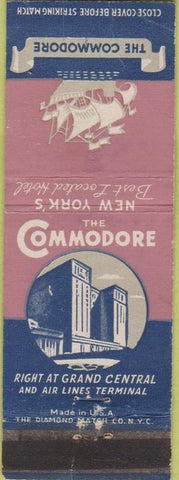 Matchbook Cover - The Commodore New York City WEAR
