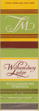 Matchbook Cover - Williamsburg Lodge VA