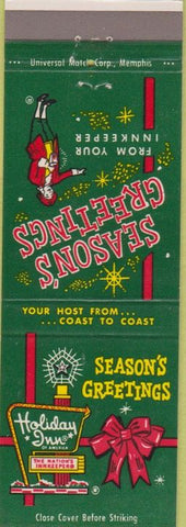 Matchbook Cover - Holiday Inn Effingham IL Chirstmas