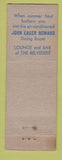 Matchbook Cover - The Belvedere Baltimore MD WEAR