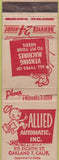 Matchbook Cover - Allied Automatic Vending Oakland CA WORN