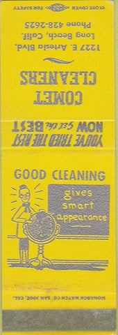 Matchbook Cover - Comet Cleaners Long Beach CA SAMPLE WEAR