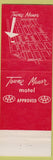 Matchbook Cover - Towne Manor Motel Johnstown PA