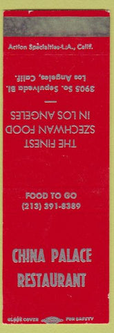 Matchbook Cover - China Palace Restaurant Los Angeles CA SAMPLE