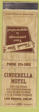 Matchbook Cover - Cinderella Motel Los Banos CA WORN