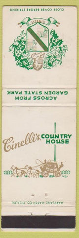 Matchbook Cover - Cinelli's Country House Merchantville NJ