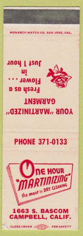Matchbook Cover - Martinizing Dry Cleaning Campbell CA SAMPLE