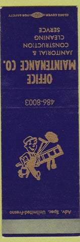 Matchbook Cover - Office Maintenance Janitor Cleaning SAMPLE