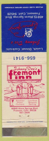 Matchbook Cover - Johnny Dee's Spina Yard Fremont CA