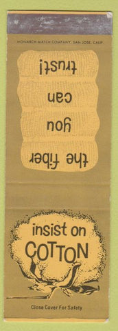 Matchbook Cover - Insist on Cotton Island Coop Lemoore CA SAMPLE