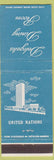 Matchbook Cover - United Nationals Delegates Dining Room New York City