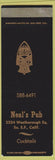 Matchbook Cover - Neal's Pub South San Francisco CA SAMPLE