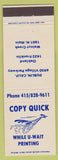 Matchbook Cover - Copy Quick Printing Dublin Walnut Creek CA