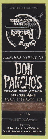 Matchbook Cover - Don Pancho's Mill Valley CA WEAR