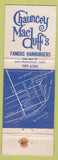 Matchbook Cover - Chauncey Mac Duff's Hamburgers San Francisco CA